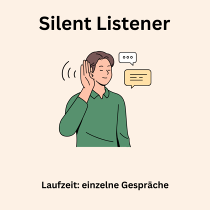 Einfach zuhören – dein Raum zum Reden ohne Feedback!
